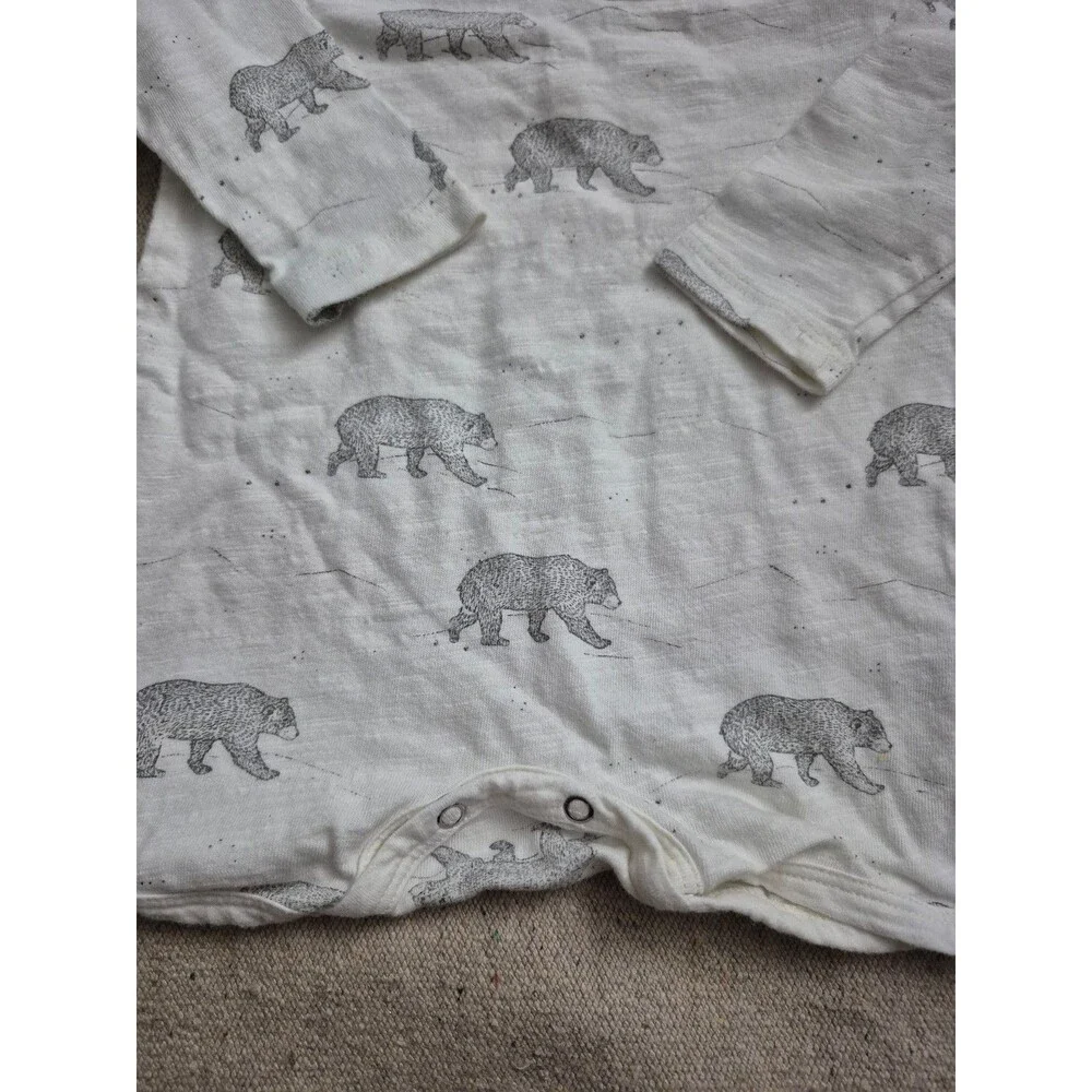 Rylee & cru bears long sleeve romper size 3-6 months